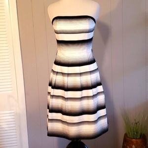 NWT Black & White Striped Sleeveless Dress, Size 2